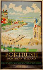 click for 15K .jpg image of BR Portrush poster
