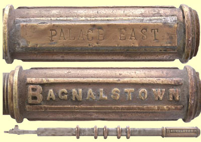 click for 33K .jpg image of Bagnalstown-Palace East staff