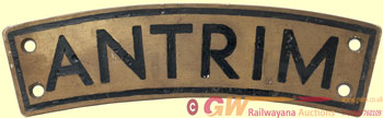 click for 14K .jpg image of GNRI 'Antrim' nameplate