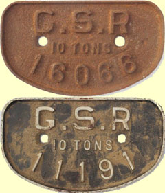 click for 20K .jpg image of GSR wagon plates