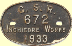 click for 13K .jpg image of GSR wagon plate