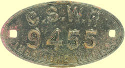 click for 11.5K .jpg image of GSWR wagon plate