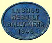 click for 3K .jpg image of LMSNCC Ballymena plate