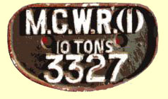 click for 11.8K .jpg image of MGWR wagon plate