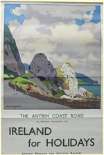 click for 9K .jpg image of LMS Antrim Coast poster