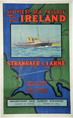 click for 16K .jpg image of 'Larne-Stranraer' poster