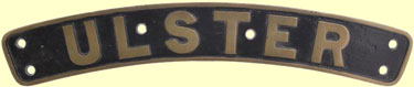 click for 8K .jpg image of LMS Ulster nameplate